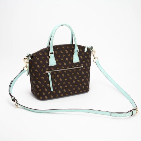 Dooney & Bourke Gretta Domed Satchel with Colored Trim  0214 - Picture 2 of 3